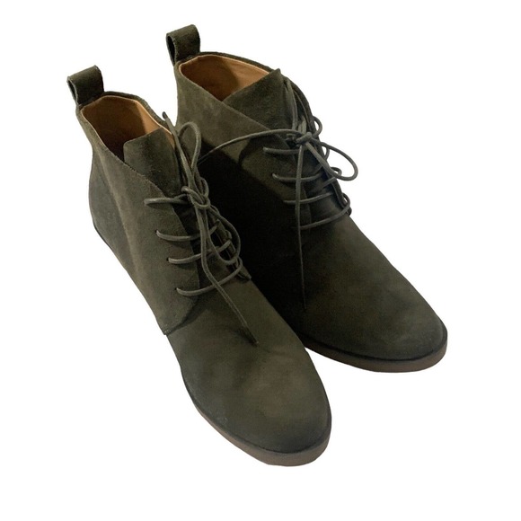 Aerosoles Women's Brooke Suede Green Ankle Boot New Without The Box Size 9 - Picture 1 of 15